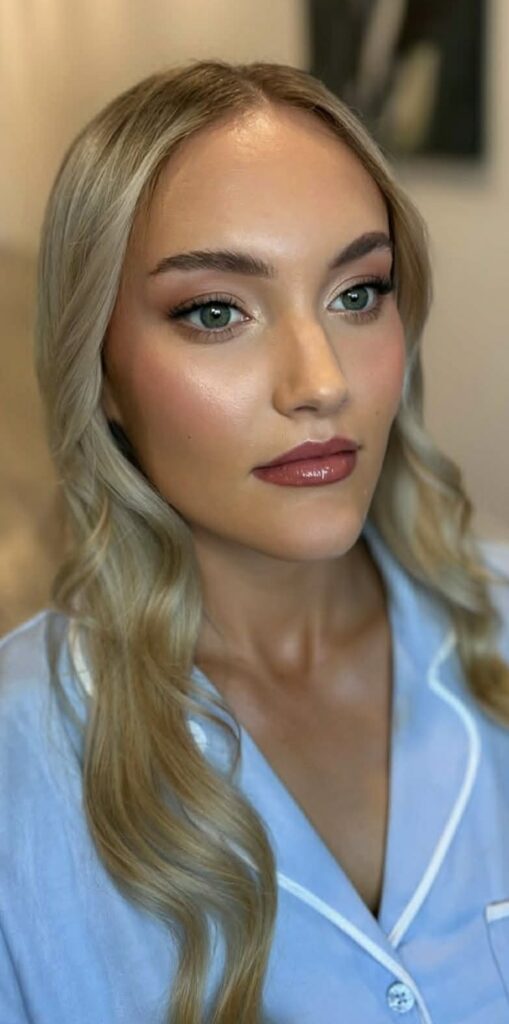 Natural Bridal Makeup Sunshine Coast Bride Glowing Skin Finish